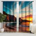 2 Panels Curtain Drapes Blackout Curtain For Living Room Bedroom Kitchen Window Treatments Thermal Insulated Room Darkening