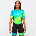 Women's Short Sleeve Cycling Jersey with Shorts Triathlon Tri Suit Summer Polyester Black Bike Clothing Suit Breathable Quick Dry Sweat wicking Sports Mountain Bike MTB Road Bike Cycling Clothing