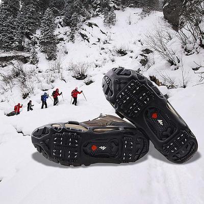 24 Tooth Spikes Crampons Anti-Slip Shoe Covers - Perfect for Winter Traction Snow Walking Hiking Outdoors