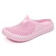 Women's Unisex Slippers House Slippers Bath Slippers Beach Slippers Daily Summer Flat Heel Open Toe Casual Minimalism EVA Solid Color Black White Pink