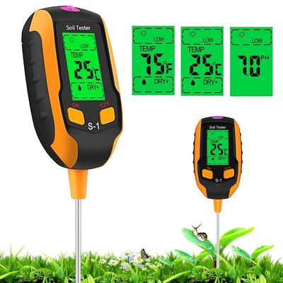 Soil Temperature Thermometer, 1pc Soil Moisture Meter, Soil Test Meter, Soil Moisture PH Meter Sunlight Intensity