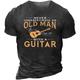 Graphic Guitar Fashion Basic Classic Men's 3D Print T shirt Tee Old Man T Shirt Street Casual Daily T shirt Black Short Sleeve Crew Neck Shirt Summer Clothing Apparel S M L XL 2XL 3XL