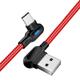 66W 6A Fast Charging Usb C Cable Elbow Cable for Game for Xiaomi Redmi POCO Huawei Honor Mobile Phone Charger Type C Cable