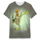 Men's T shirt Tee Funny T Shirts Animal Beer Chicken Crew Neck White / Green Red Blue Green 3D Print Outdoor Casual Short Sleeve Print Clothing Apparel Designer Cartoon Classic Casual