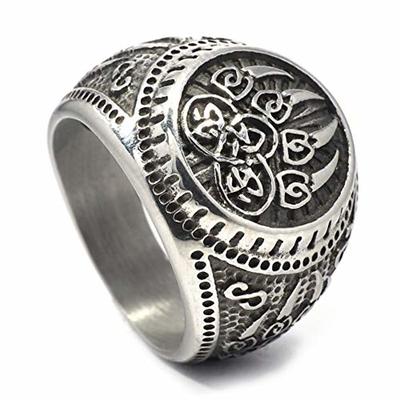 Celtic Bear Paw Viking Berserker Spirit Mens Stainless Steel Ring Men Women Norse Protection Jewelry