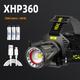 Fishing Headlamp Rechargeable XHP360 High Power Light Headlight Camping Hiking LED Flashlights Can be Used as a Power Bank