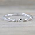 diamond twist ring couple ring simple fashion ladies jewelry