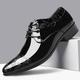 Men's Oxfords Derby Shoes Formal Shoes Dress Shoes Patent Leather Shoes Business British Office Career Party Evening Rubber Faux Leather Lace-up Black Summer Spring