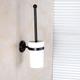 Toilet Brush with Holder,Antique Brass Wall Mounted Rubber Painted Toilet Bowl Brush and Holder for Bathroom
