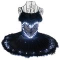 Ballet Dancer Black Swan LED Layered Dress Tutu Bubble Skirt Under Skirt Crinoline Women's Girls' Kid's Costume Vintage Cosplay Party Short Length Tulle Cotton World Book Day Costumes