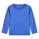 Kids Boys Cotton T shirt Tee Solid Color Long Sleeve Crewneck Children Top School Adorable Daily Spring Fall Colorful blue 7-13 Years