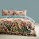 L.T.Home 100% Cotton Sateen Duvet Cover Set Reversible Premium 300 Thread Count Floral Elite Bedding Set