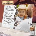 Personalized Acrylic Photo Plaque with Base,Custom Plaque My Favorite Place In The World Is Next To You ,Mother's Day,Anniversary,Wedding,Valentine's Day Gift 2015cm (8"6")