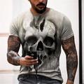 Men's Shirt T shirt Tee Tee Retro Shirts Skull Graphic Prints Round Neck Clothing Apparel 3D Print Street Daily Short Sleeve Print Vintage Designer Retro Casual