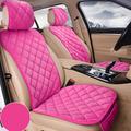 2PCS Universal Front Car Seat Cover Four Seasons Auto Interior Accessories Flocking Cloth Cushion Car Seat Protector Easy to Install with Built-in Storage Pockets Keep Warm