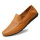 Men's Loafers Slip-Ons Crochet Leather Shoes Comfort Loafers Plus Size Walking Business Classic British Outdoor Daily Nappa Leather Cowhide Breathable Handmade Non-slipping Booties / Ankle Boots