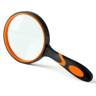 10X Portable Magnifier Glass Lens Handheld Rubber Handle High Magnifying Glass for Reading Newspaper Jewelry Eye Loupe Glass, Back to School Gift