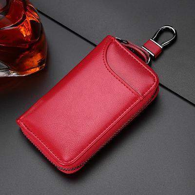 Genuine Leather KeyChain Unisex Key Bag Multifunction Organizer Wallet Holder Smart Housekeeper Car Small Key Case Keys Pouch