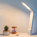 Portable Led Foldable Desk Lamp 3 Colors Touch Dimmable Table Lamp Usb Rechargeable Bedside Reading Light for Study Office Work