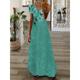 Women's Long Dress Maxi Dress Casual Dress Summer Dress Print Dress Floral Fashion Streetwear Outdoor Daily Date Print Short Sleeve V Neck Dress Regular Fit Blue Dark Green Green Summer Spring S M L