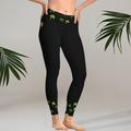 Women's Leggings Polyester Shamrock Clover Black Fashion Mid Waist Ankle-Length St.Patrick's Day All Seasons