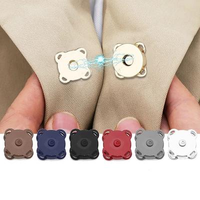 5Pairs 14MM Colorful Plum Magnet Buckles Dark Sewing Supplies Automatic Magnetic Snaps Invisible Clothes Bag Buckles DIY Craft