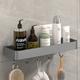 Bathroom Shelves Wall Mounted Gun Grey Storage Organizer Rack Bathroom Kitchen Bathroom Hardware Pendant Bathroom Shelf Space Aluminum Shower Rack Corner Shelf Square Bath Shower Shelf