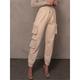 Women's Cargo KhakiPants Trousers Full Length Cotton Micro-elastic High Waist Fashion Streetwear Street Daily Apple Green Black S M Fall Winter