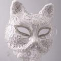 Venice Carnival Cat Mask Black Masquerade Graduation Party Accessories Women Elegant Halloween Cosplay Masks