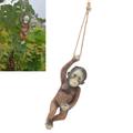 Hanging Monkey Garden Statue Outdoor Dcor Resin Figurine Decoration for Lawn Yard Patio PorchOutdoor Climbing Monkey Garden Tree Ornament Sculpture