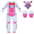Inspired by FNAF Five Nights at Freddy's Glamrock Freddy Video Game Cosplay Costumes Cosplay Suits Print Long Sleeve Leotard / Onesie Gloves Mask Costumes
