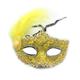 Makeup Ball Princess Feather Lace Mask Children's Half Face Eye Mask Women's Blue Halloween Party Props