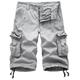 Men's Cargo Shorts Bermuda shorts Work Shorts Hiking Shorts Leg Drawstring Multi Pocket 6 Pocket Plain Knee Length Sports Outdoor Going out Cotton Streetwear Classic Black Red