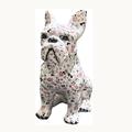 Graffiti French Bulldog Sculpture Animal Dog Statue Art Figurine Home Decoration for Living Room Bedroom Book Shelf TV Cabinet Desktop Decor Table Centerpieces Ornaments