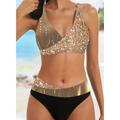 Women's Swimwear Bikini Plus Size Swimsuit 2 Piece Cut Out Graphic Push Up Summer Bathing Suits