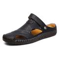 Men's Clogs Mules Comfort Shoes Slingback Sandals Daily Upstream Shoes PU Black Brown Yellow Summer