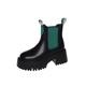 Women's Boots Chelsea Boots Platform Boots Pink Shoes Outdoor Work Color Block Booties Ankle Boots Winter Platform Low Heel Chunky Heel Round Toe Fashion Cute Casual PU Loafer White / Green off white