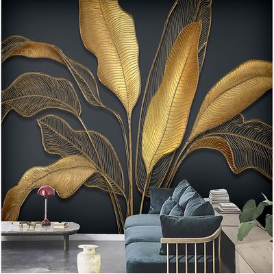 Cool Wallpapers Beautiful Nature Wallpaper Wall Mural Wall Sticker Self-adhesive Dazzling Golden PVC/Vinyl Suitable For Living Room Bedroom Restaurant Hotel Wall Decoration Art Home Decor