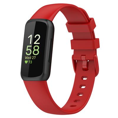 Smart Watch Band Compatible with Fitbit Inspire 3 Silicone Smartwatch Strap Metal Clasp Waterproof Adjustable Sport Band Replacement Wristband