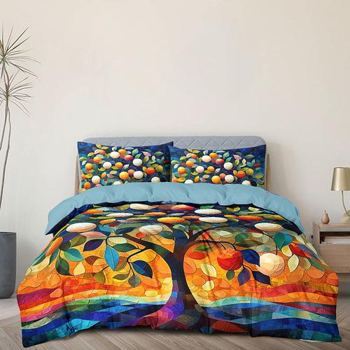 Tree Of Life Pattern Duvet Cover Set Set Soft 3-Piece Luxury Cotton Bedding Set Home Decor Gift Twin Full King Queen Size Duvet Cover