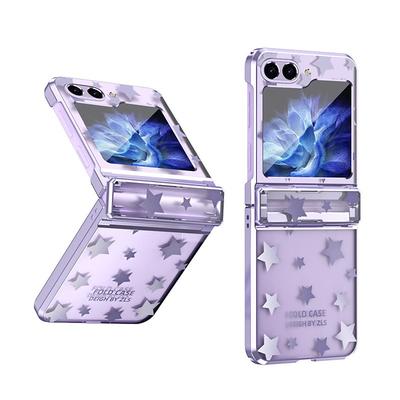 Phone Case For Samsung Galaxy Z Flip 6 Z Flip 5 Z Flip 4 Z Flip 3 Back Cover Slim Plating Full Body Protective Graphic PC