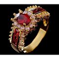 Ring Christmas Gold-Red Gold / Blue Alloy Stylish 1pc AAA Cubic Zirconia / Women's / Wedding / Gift / Daily