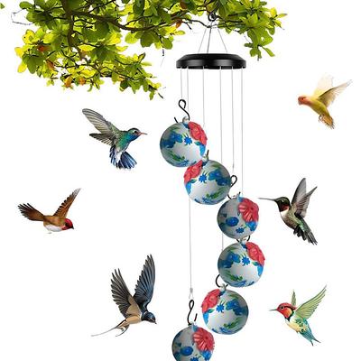 Charming Wind Chimes Hummingbird Feeders, Window Bird feeders for Viewing, Bird feeders for Outdoors Hanging Ant and Bee Proof, Bird Seed for Outside Feeders
