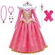 Fairytale Princess Dress Flower Girl Dress Girl Dress Girls' Movie Cosplay A-Line Slip Christmas Fuchsia Christmas Wedding Wedding Guest Dress Accessory Set