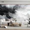 Cool Wallpapers Abstract Black Marble Wallpaper Wall Mural Sticker Peel and Stick Removable PVC/Vinyl Material Self Adhesive/Adhesive Required Wall Decor for Living Room Kitchen Bathroom