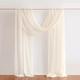 Decorative Wedding Arch Draping Window Scarf Curtains Romantic Mauve Ombre Voile Sheer Soft Window Scarf Valances for Outdoor/Indoor Big Events