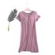 Women's Pajamas Nightgown Nightshirt Dress Pure Color Simple Comfort Home Daily Bed Modal Breathable V Wire Short Sleeve Summer Black Pink