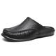 Men's Clogs Mules Slippers Flip-Flops Driving Shoes Half Shoes Walking Casual Daily EVA Breathable Loafer Dark Brown Black White Spring Fall
