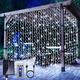 300LEDs Solar Curtain Lights Outdoor Indoor Solar String Lights Outdoor Waterproof Fairy Window Lights Twinkle Lights 8 Modes Christmas Decoration for Home Garden Patio Wedding Party