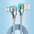 Double Elbow Swivel Fast Charging Cable with Lighting Universal Cable for type-c Android Cell Phone Charging Cable with Fast Charging and Two Swivel Functions